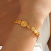 Wholesale Stainless Steel Geometric Round Electroplating Bracelet For Ladies