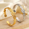 Wholesale Stainless Steel Geometric Round Electroplating Bracelet For Ladies