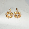 Wholesale Stainless Steel Geometric Round Flower Earrings For Women Electroplated Fashion Accessories