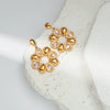Wholesale Stainless Steel Geometric Round Flower Earrings For Women Electroplated Fashion Accessories