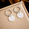 Wholesale Stainless Steel Geometric Round Goldplated Earrings And Pendant Accessories For Women