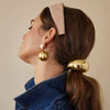 Wholesale Stainless Steel Geometric Round Head Electroplated Ponytail Hair Rope Hair Ring Hair Accessories