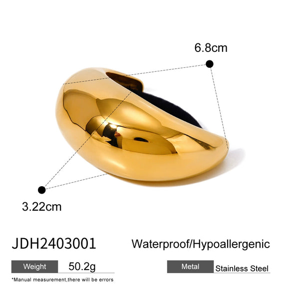 Wholesale Stainless Steel Geometric Round Head Electroplated Ponytail Hair Rope Hair Ring Hair Accessories
