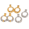 Wholesale Stainless Steel Geometric Round Hollow Rib Earrings With Electroplating Nonfading Jewelry