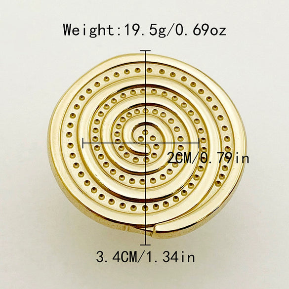 Wholesale Stainless Steel Geometric Round Lollipop Sun Flower Ring With Electroplating