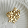 Wholesale Stainless Steel Geometric Round Lollipop Sun Flower Ring With Electroplating
