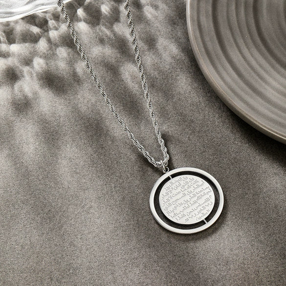 Wholesale Stainless Steel Geometric Round Necklace With Electroplating For Men And Women