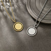 Wholesale Stainless Steel Geometric Round Necklace With Electroplating For Men And Women