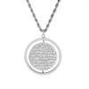 Wholesale Stainless Steel Geometric Round Necklace With Electroplating For Men And Women