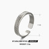 Wholesale Stainless Steel Geometric Round Opening Adjustable Ring For Women With 18K Gold Plated Electroplating