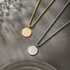 Wholesale Stainless Steel Geometric Round Pendant Necklace With Electroplating