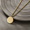 Wholesale Stainless Steel Geometric Round Pendant Necklace With Electroplating