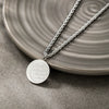 Wholesale Stainless Steel Geometric Round Pendant Necklace With Electroplating