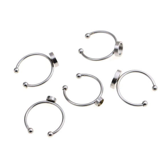 Wholesale Stainless Steel Geometric Round Ring Base Holder Welding Diy Jewelry Handmade Materials