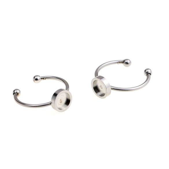 Wholesale Stainless Steel Geometric Round Ring Base Holder Welding Diy Jewelry Handmade Materials