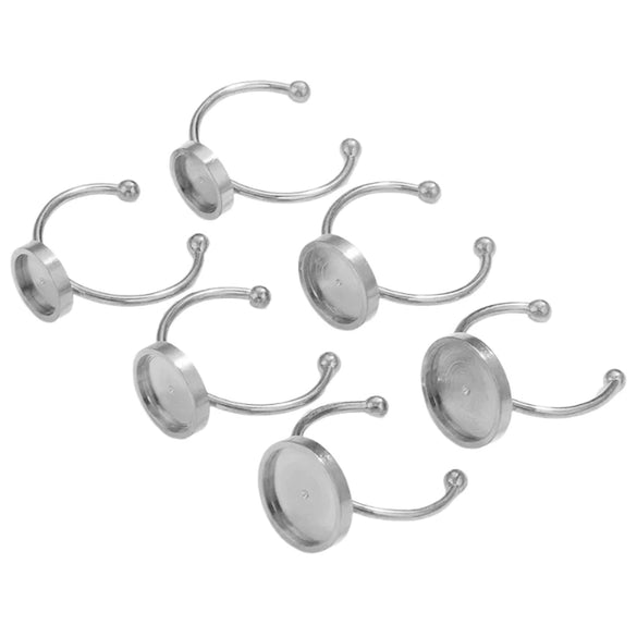 Wholesale Stainless Steel Geometric Round Ring Base Holder Welding Diy Jewelry Handmade Materials