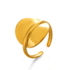 Wholesale Stainless Steel Geometric Round Ring For Women 18K Gold Plated