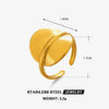Wholesale Stainless Steel Geometric Round Ring For Women 18K Gold Plated