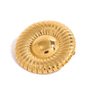 Wholesale Stainless Steel Geometric Round Smooth Rib Brooch Jewelry With Electroplating Treatment