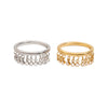Wholesale Stainless Steel Geometric Round Zirconium Tassel Ring For Women Electroplated Jewelry