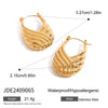 Wholesale Stainless Steel Geometric Satchel Shape Ear Jewelry With Electroplating Light Luxury Design