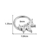 Wholesale Stainless Steel Geometric Seamless Closed Nose And Ear Piercing Jewelry With Electroplating