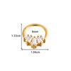 Wholesale Stainless Steel Geometric Seamless Closed Nose And Ear Piercing Jewelry With Electroplating