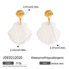 Wholesale Stainless Steel Geometric Shell Pendant Earrings With Electroplating Elegant And Trendy Jewelry