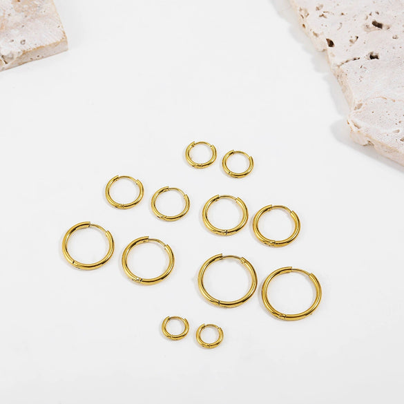 Wholesale Stainless Steel Geometric Simple Style Electroplated Ear Buckle