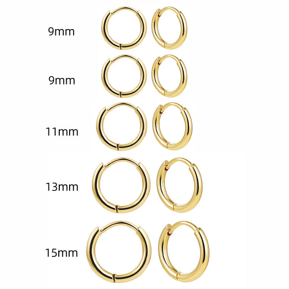 Wholesale Stainless Steel Geometric Simple Style Electroplated Ear Buckle