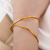 Wholesale Stainless Steel Geometric Simple Style 18K Gold Plated Polished Diy Jewelry Accessories Bracelet