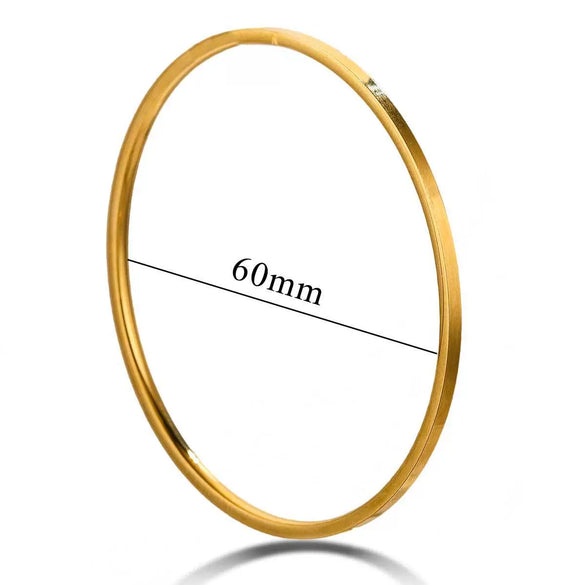 Wholesale Stainless Steel Geometric Simple Style 18K Gold Plated Polished Diy Jewelry Accessories Bracelet