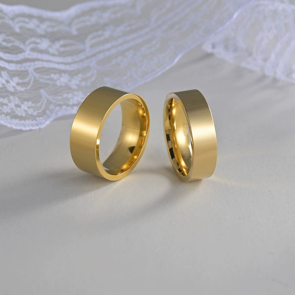 Wholesale Stainless Steel Geometric Simple Style Unisex Electroplated Ring Jewelry