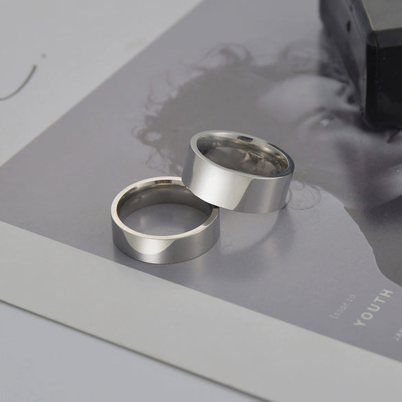 Wholesale Stainless Steel Geometric Simple Style Unisex Electroplated Ring Jewelry
