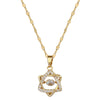 Wholesale Stainless Steel Geometric Sixpointed Star Diamond Necklace For Women And Men Light Luxury Minimalist Style
