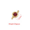 Wholesale Stainless Steel Geometric Smooth Double Circle Birthstone Pendant Jewelry Accessories