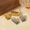Wholesale Stainless Steel Geometric Smooth Earrings With Electroplating Treatment Women's Fashion Style