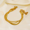 Wholesale Stainless Steel Geometric Snake Bone Chain Bracelet Jewelry Accessories With Electroplating For Women