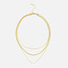Wholesale Stainless Steel Geometric Snake Bone Chain Necklace For Women Retro Design Electroplated