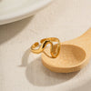 Wholesale Stainless Steel Geometric Snakeshaped Open Ring With Electroplating Treatment