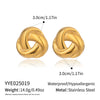Wholesale Stainless Steel Geometric Spiral Pvd Furnace Vacuum Real Gold Plated Earrings For Women