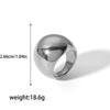 Wholesale Stainless Steel Geometric Spiral Ring For Women With Electroplating Treatment Exaggerated Design