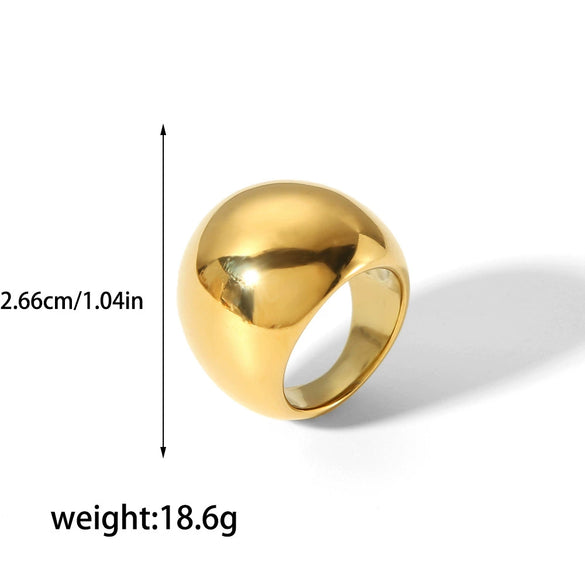 Wholesale Stainless Steel Geometric Spiral Ring For Women With Electroplating Treatment Exaggerated Design