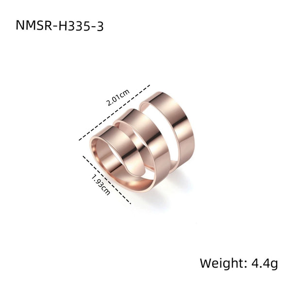 Wholesale Stainless Steel Geometric Spiral Ring Jewelry With Electroplating For Men