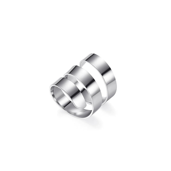 Wholesale Stainless Steel Geometric Spiral Ring Jewelry With Electroplating For Men