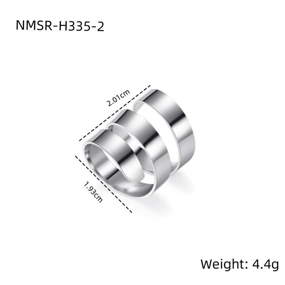 Wholesale Stainless Steel Geometric Spiral Ring Jewelry With Electroplating For Men