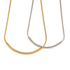 Wholesale Stainless Steel Geometric Spiral Rotating Chain Necklace With Electroplating For Women
