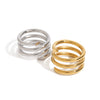 Wholesale Stainless Steel Geometric Split Voxel Ring Electroplated Trend Jewelry For Women