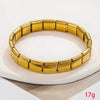Wholesale Stainless Steel Geometric Square Chain Handmade Electroplated Unisex Bracelet