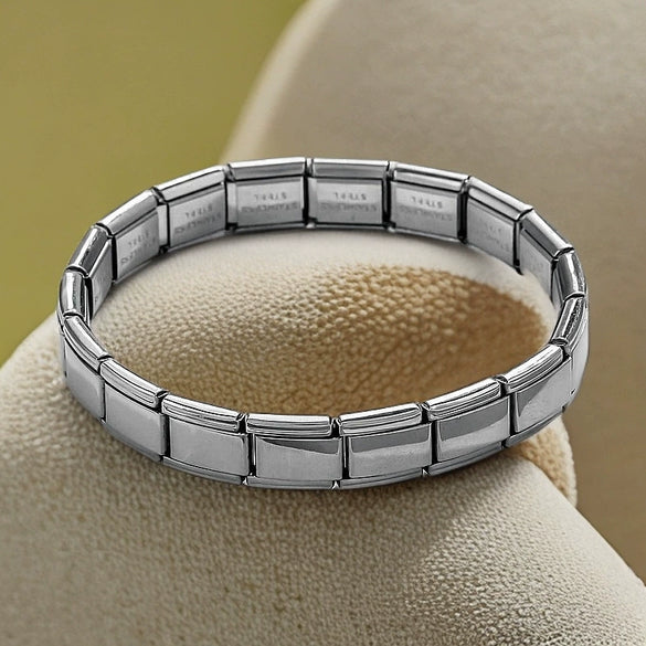Wholesale Stainless Steel Geometric Square Chain Handmade Electroplated Unisex Bracelet